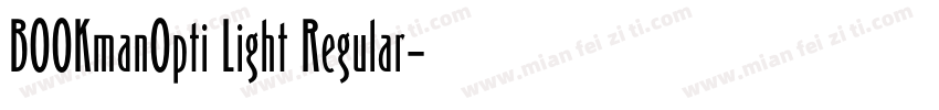 BOOKmanOpti Light Regular字体转换